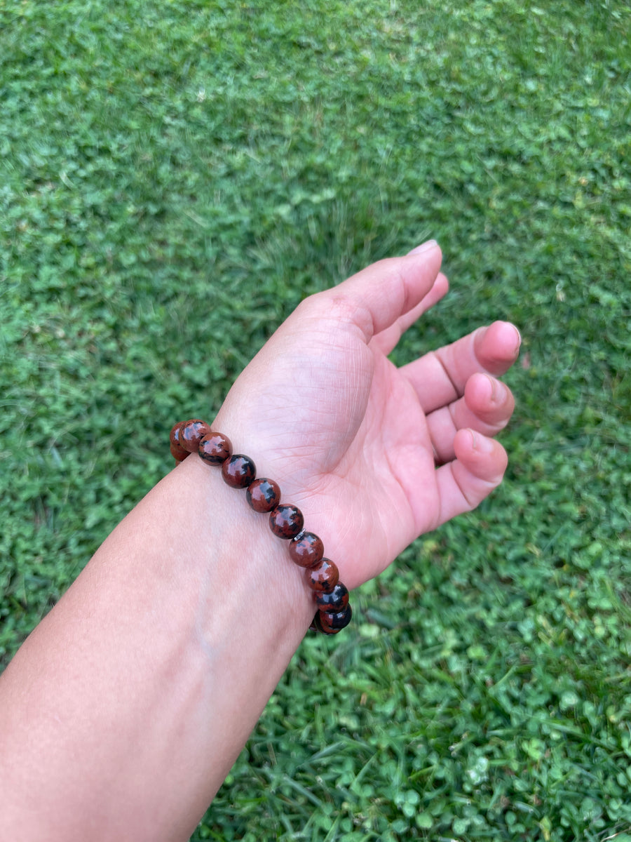 Mahogany Obsidian bracelet handmade