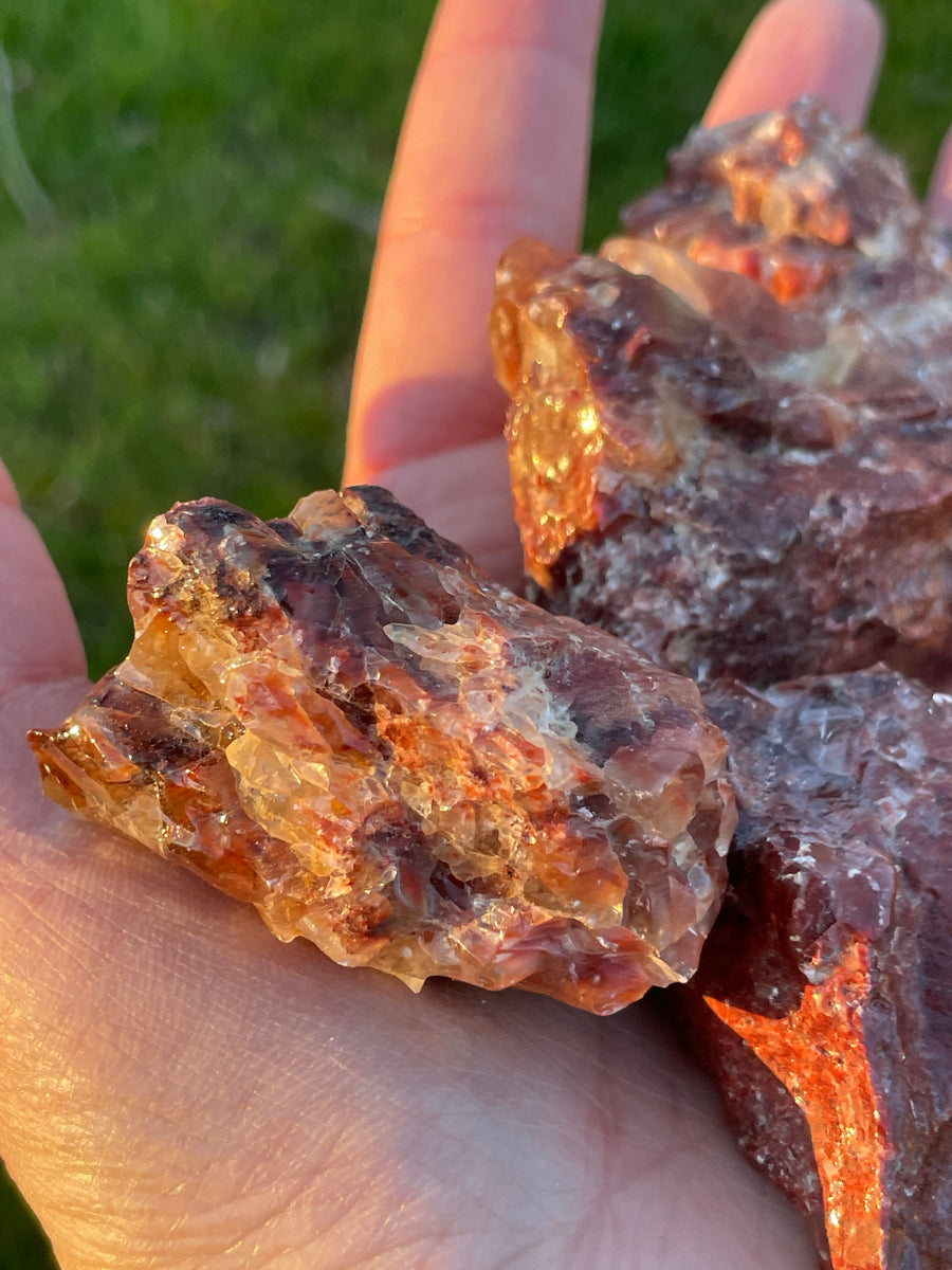 Red Calcite raw