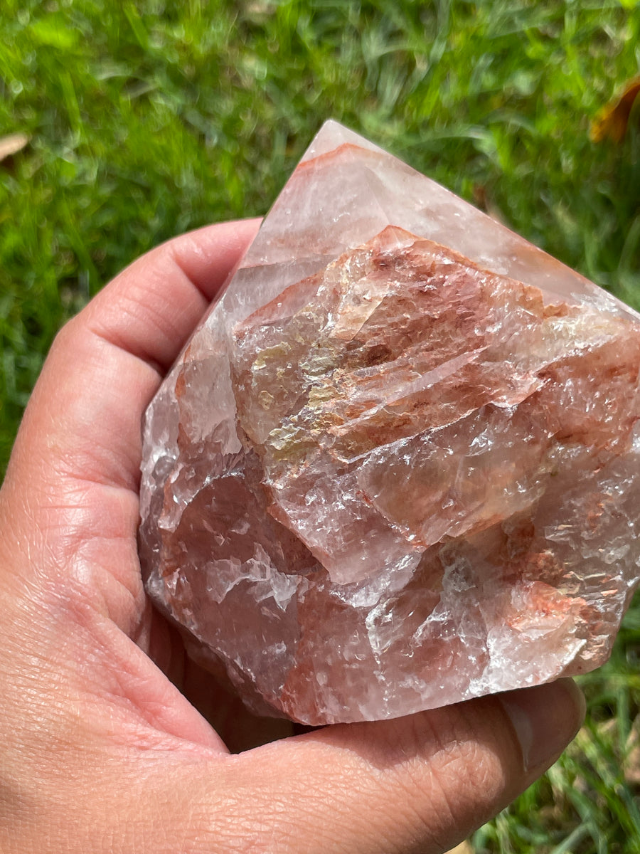 Red Fire Quartz top polish points