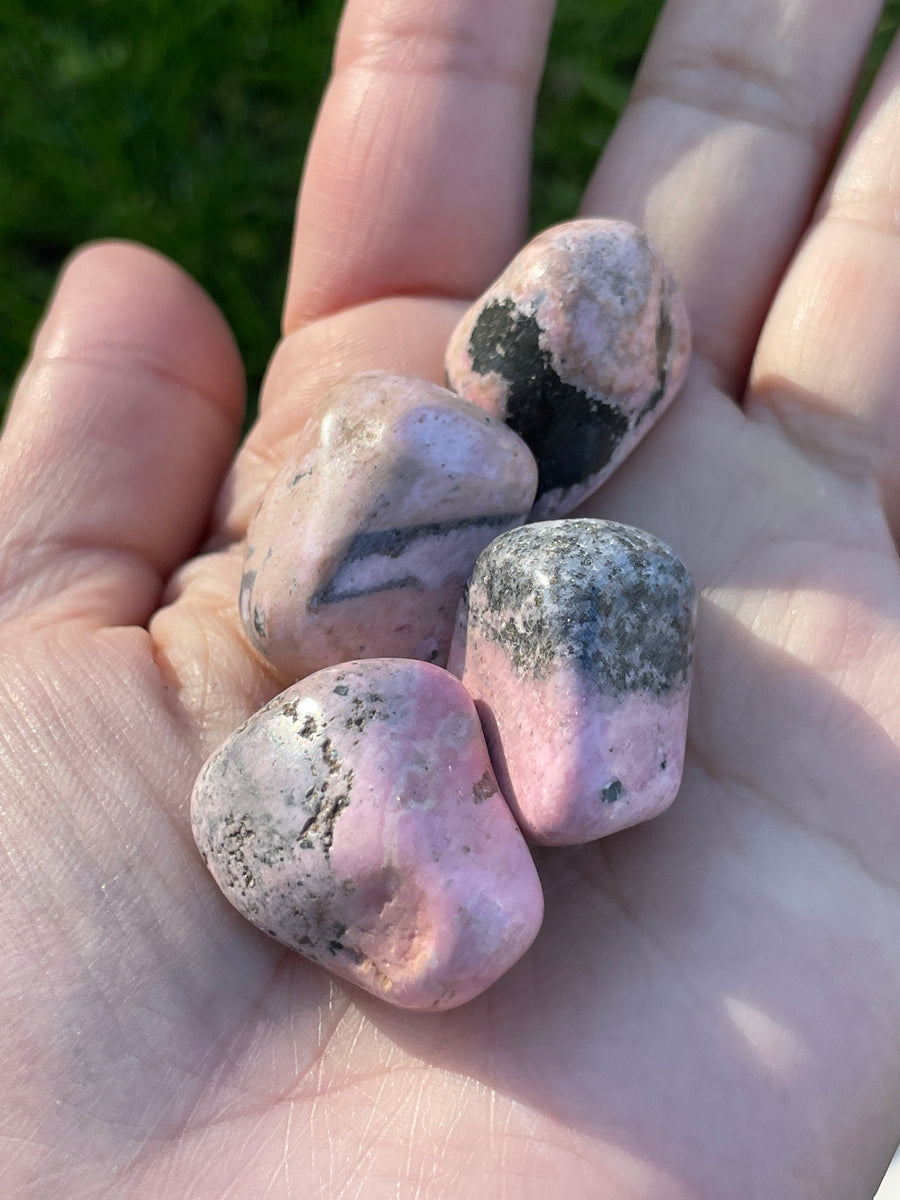 Rhodonite tumbles