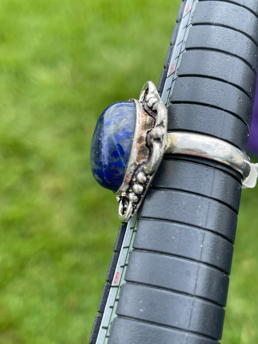 Lapis lazuli 925 silver ring size 6