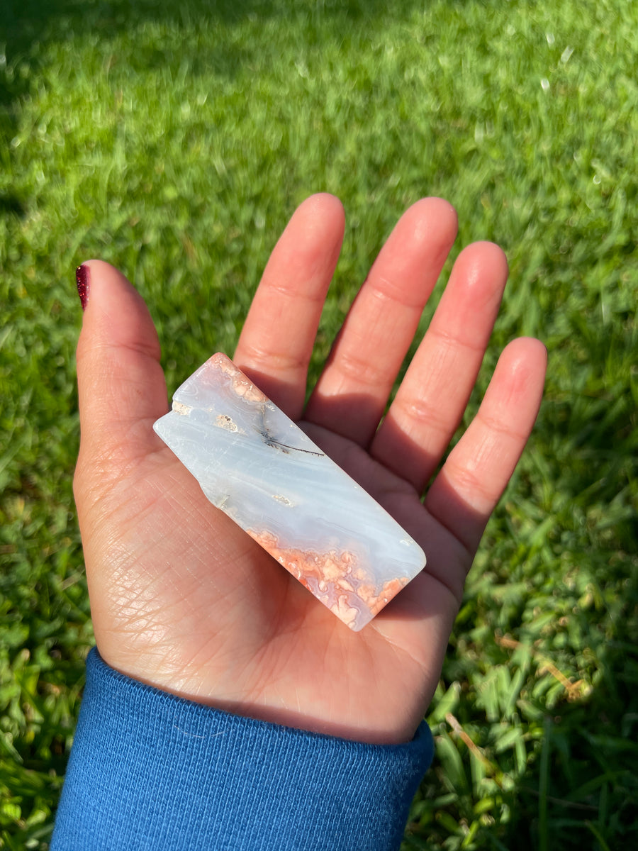 Pink petal Flower Agate free form