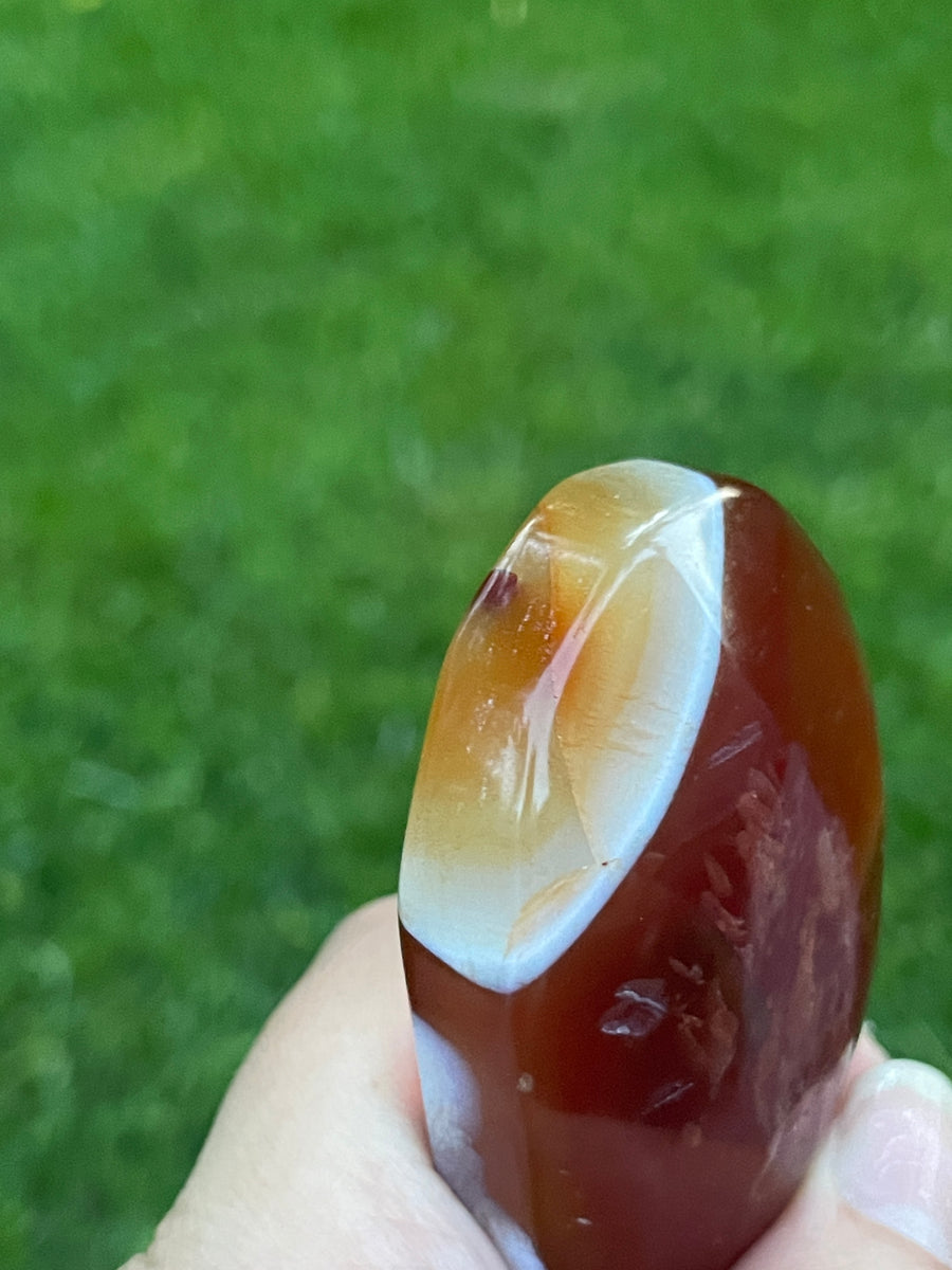 High Quality Carnelian Palm stone