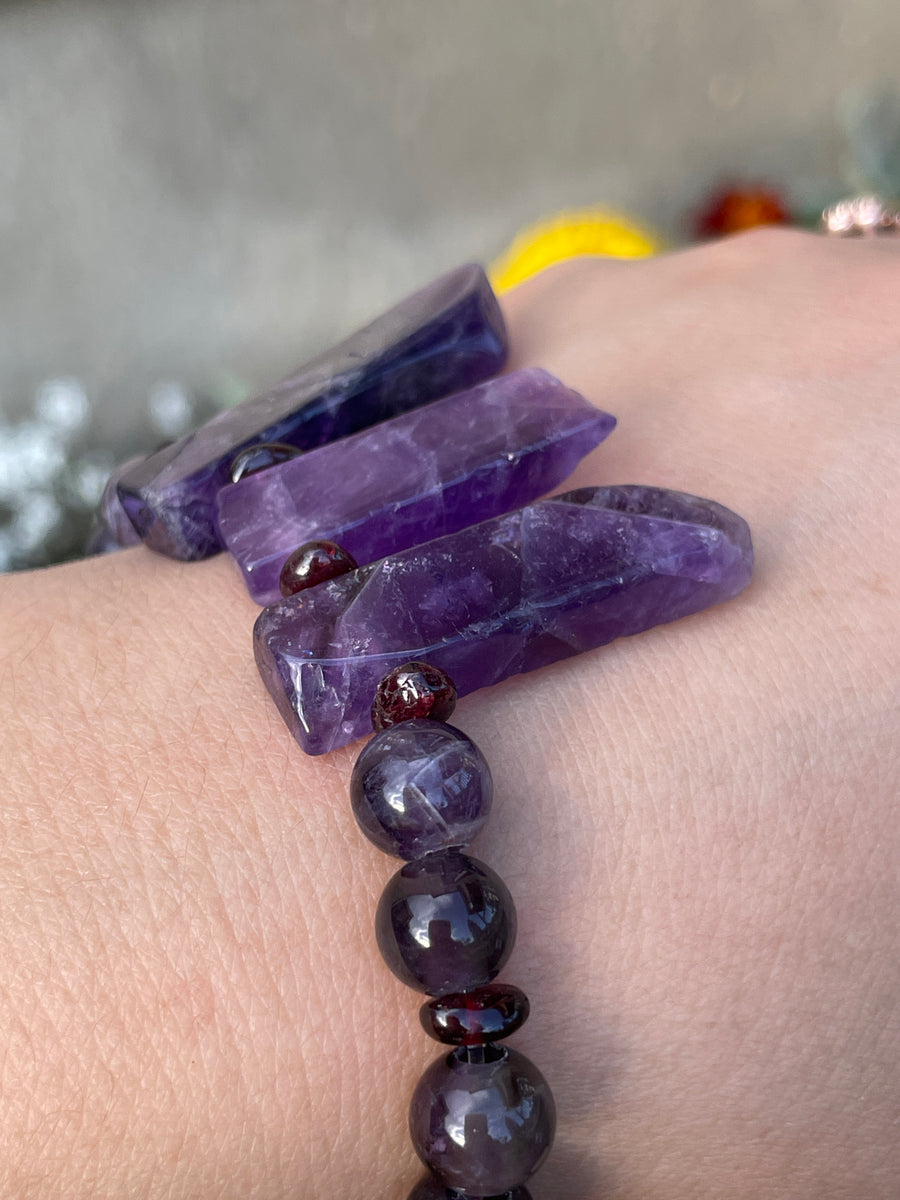Amethyst and Garnet bracelet
