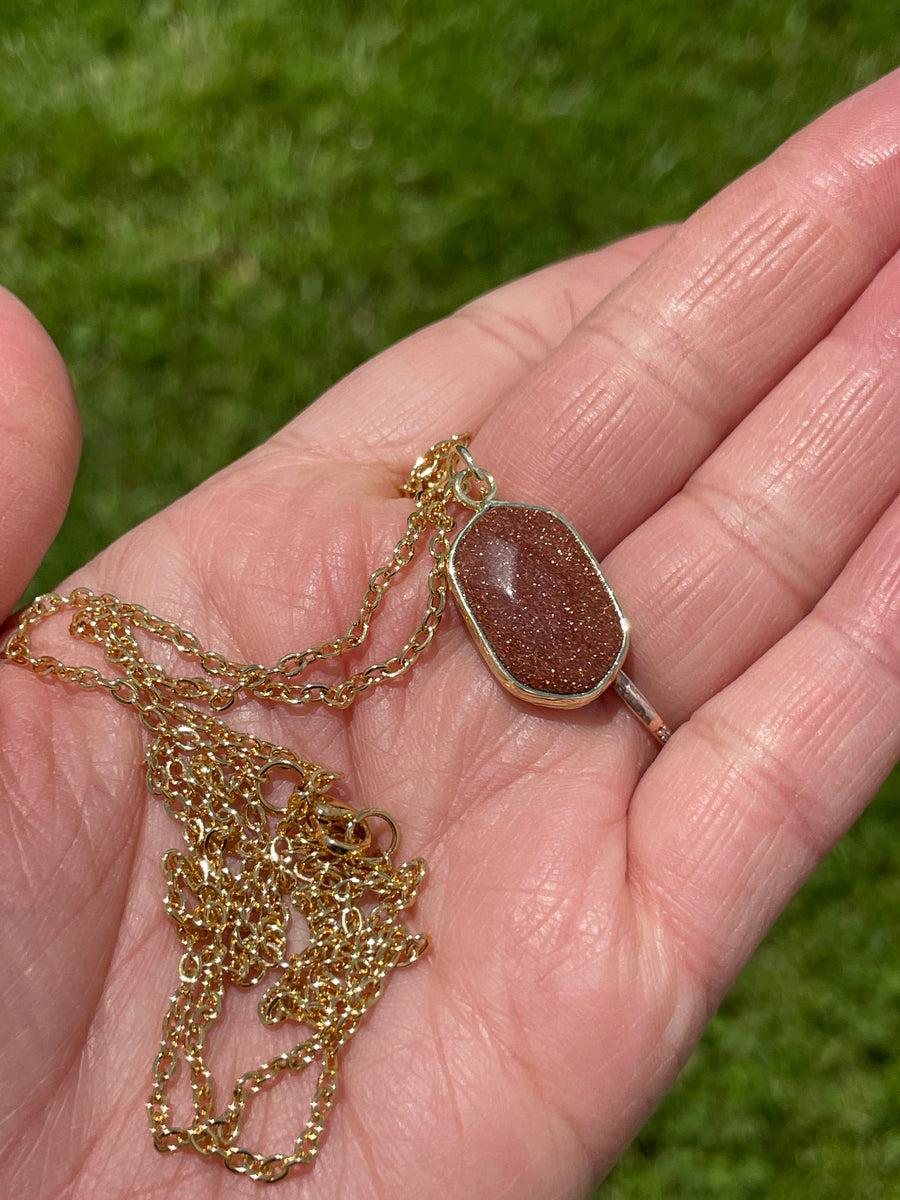Goldstone necklace hypoallergenic