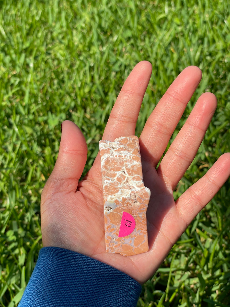 Pink petal Flower Agate free form