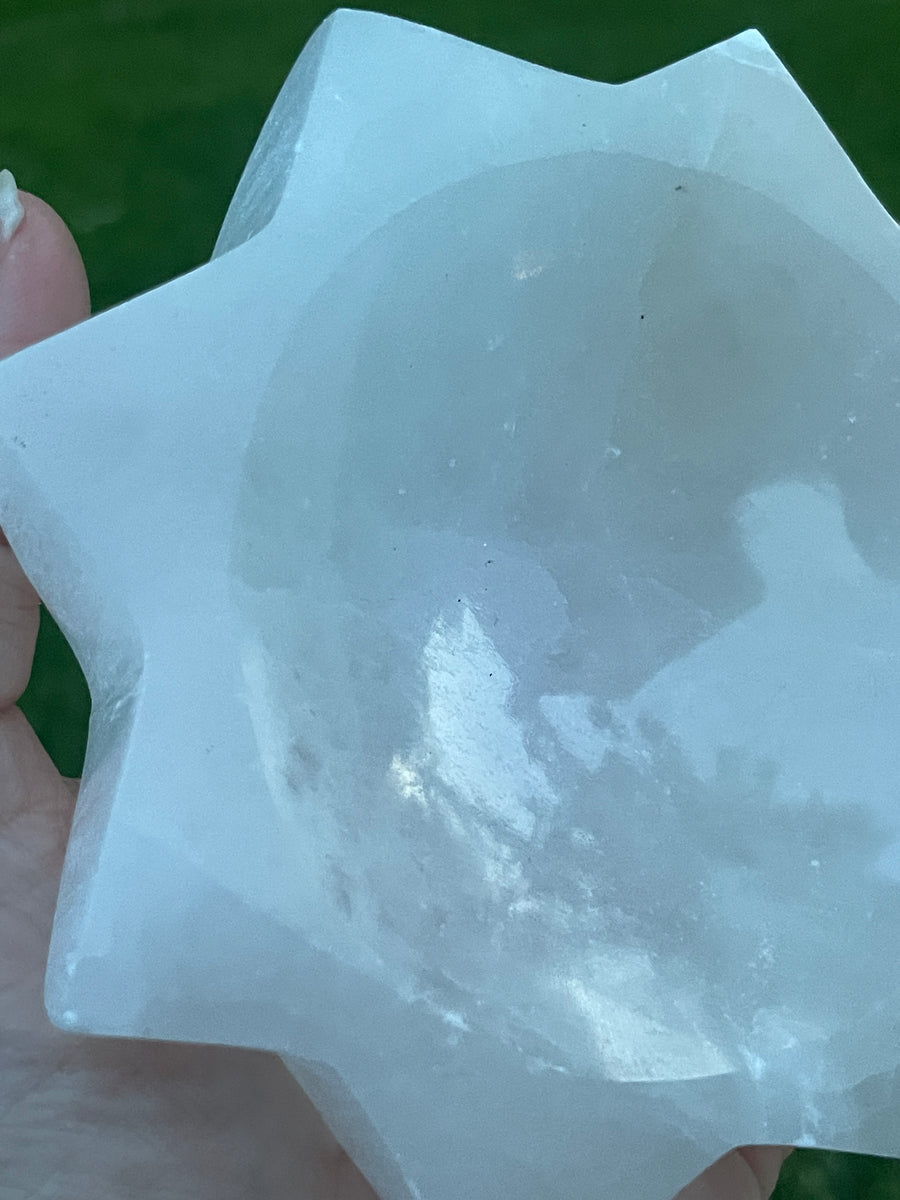 Selenite star dish bowl