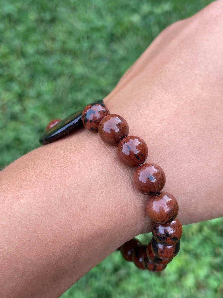 Mahogany Obsidian bracelet handmade