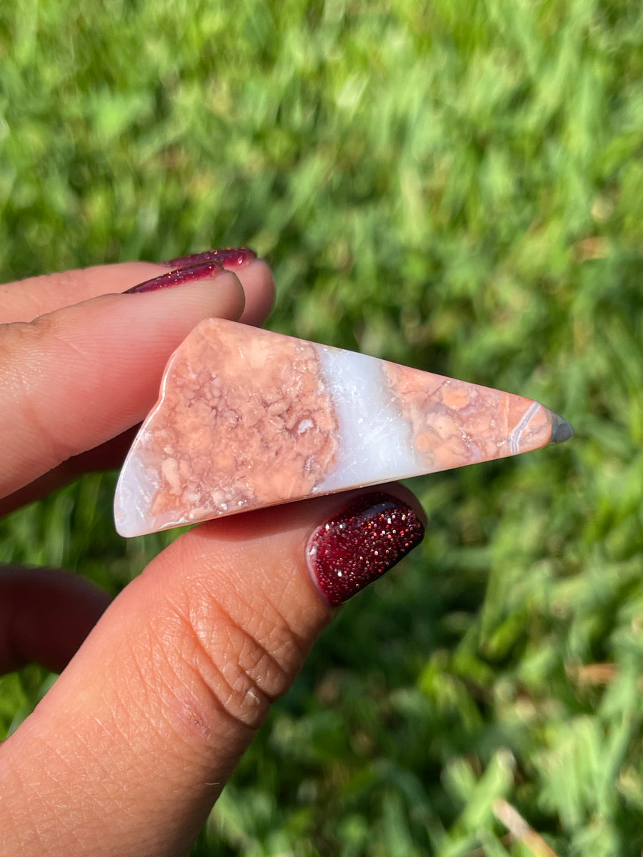 Pink petal Flower Agate free form