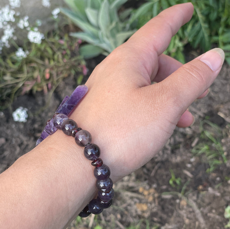 Amethyst and Garnet bracelet