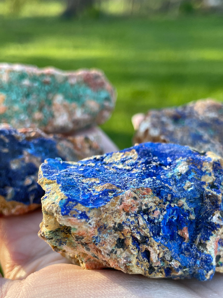 Azurite and malachite specimen