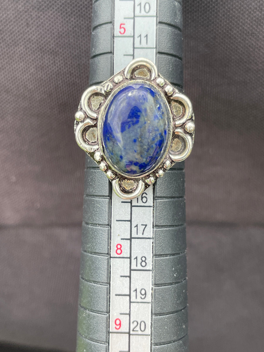 Lapis lazuli 925 silver ring size 6