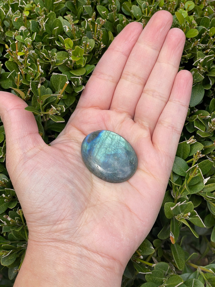 Labradorite cabochon worry stone