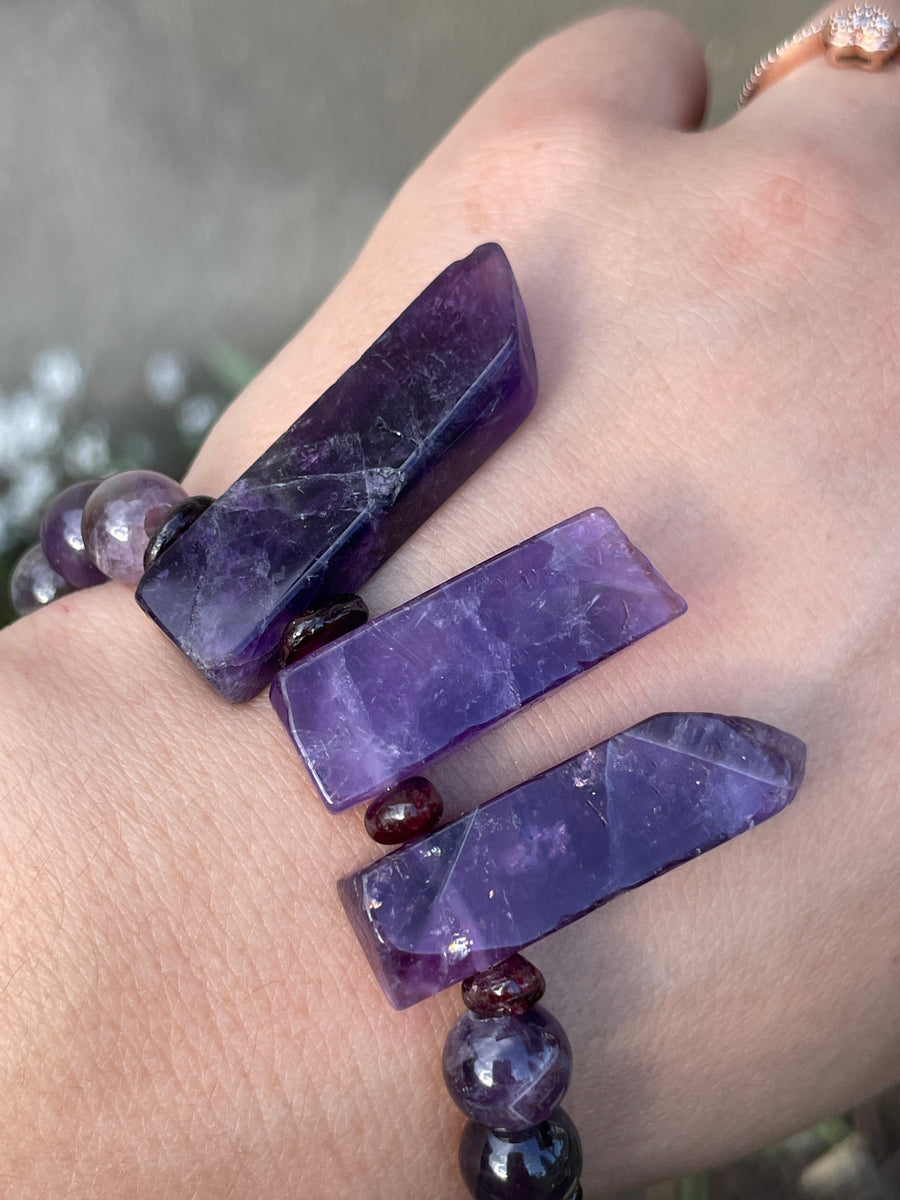 Amethyst and Garnet bracelet