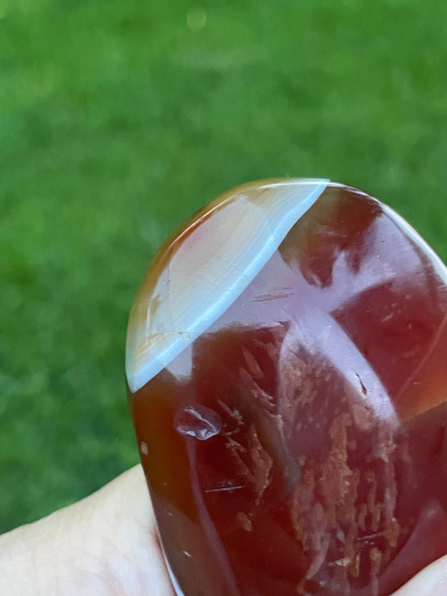 High Quality Carnelian Palm stone