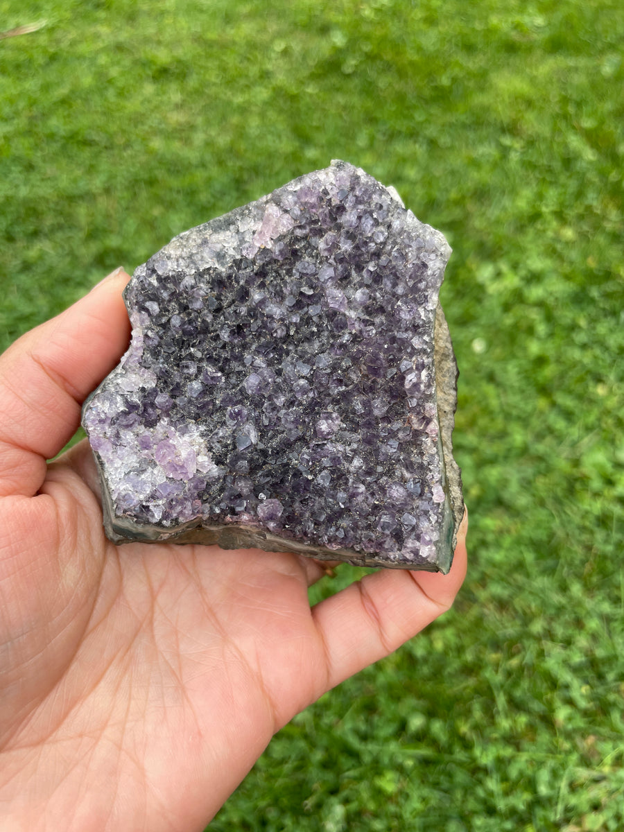 Raw Amethyst druzy specimen beautiful purple