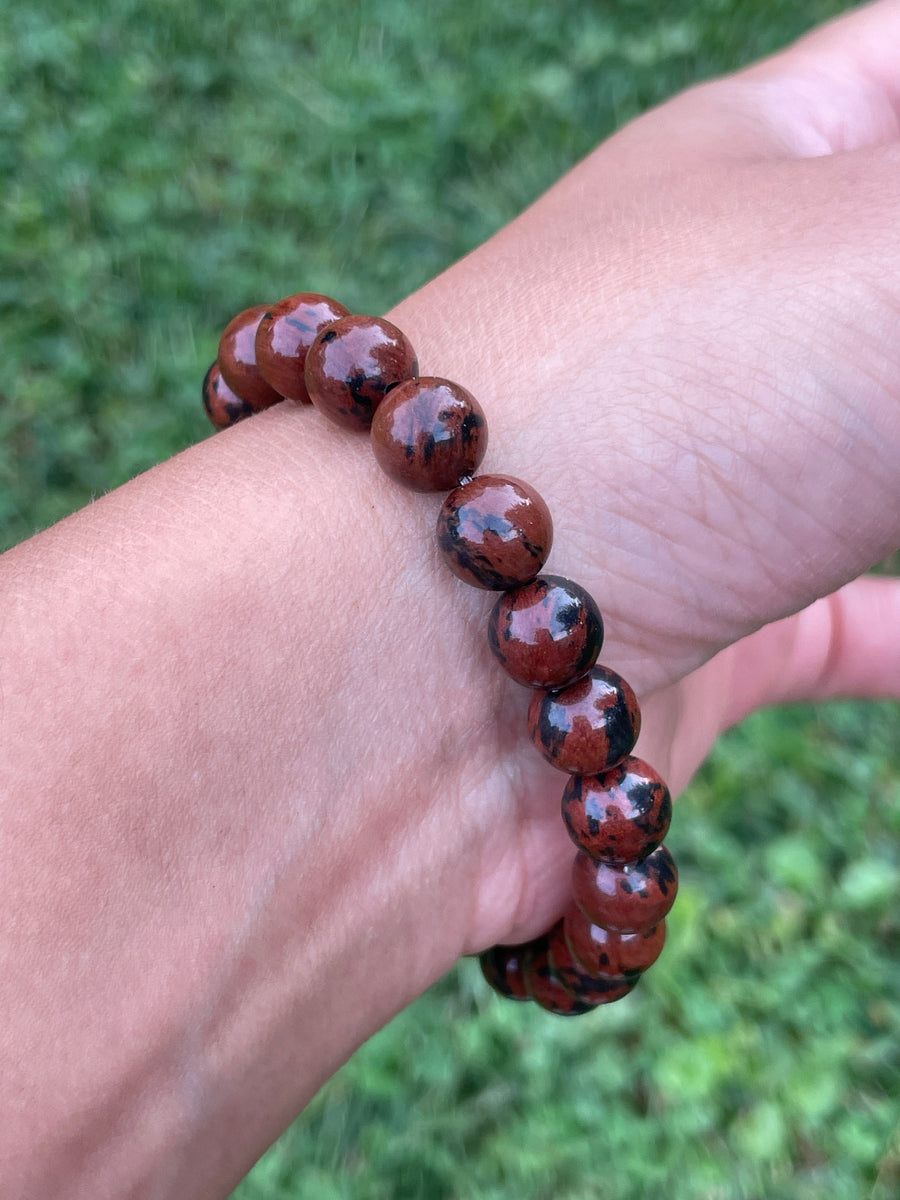 Mahogany Obsidian bracelet handmade