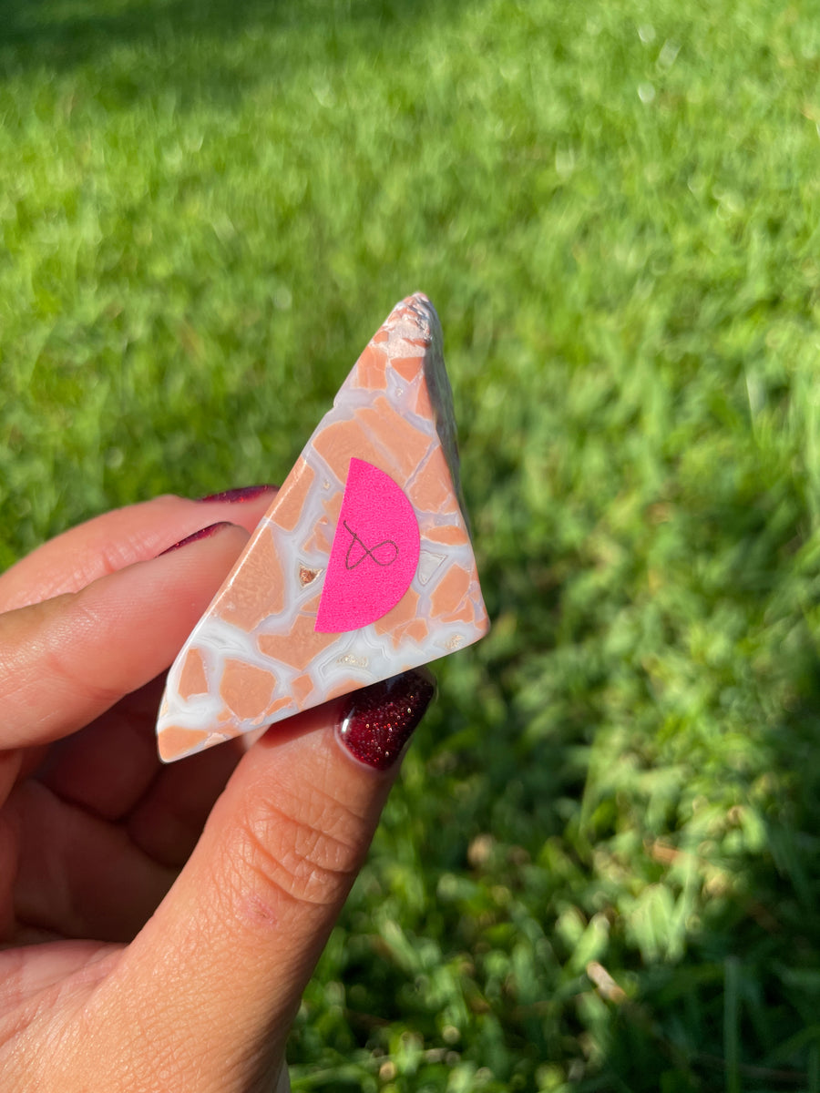 Pink petal Flower Agate free form