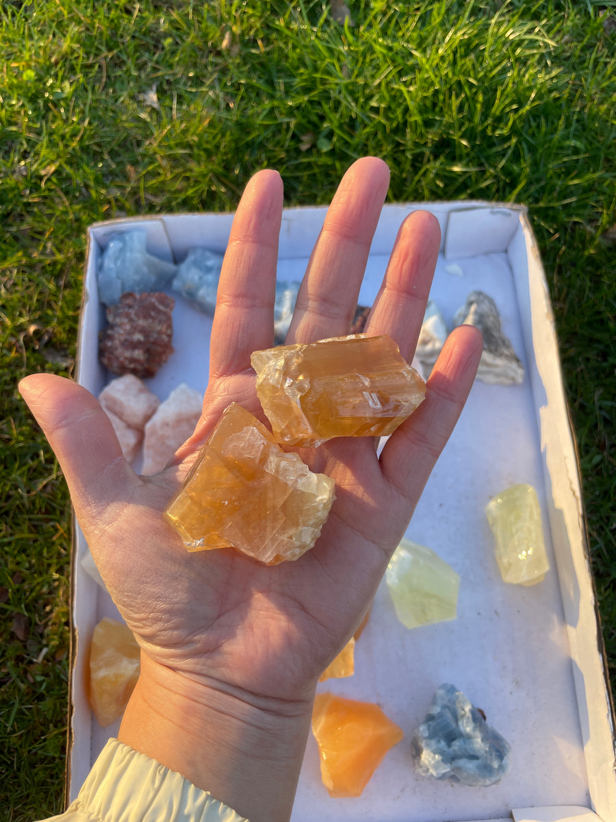 Honey Calcite Raw