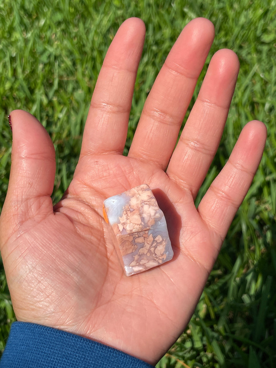 Pink petal Flower Agate free form