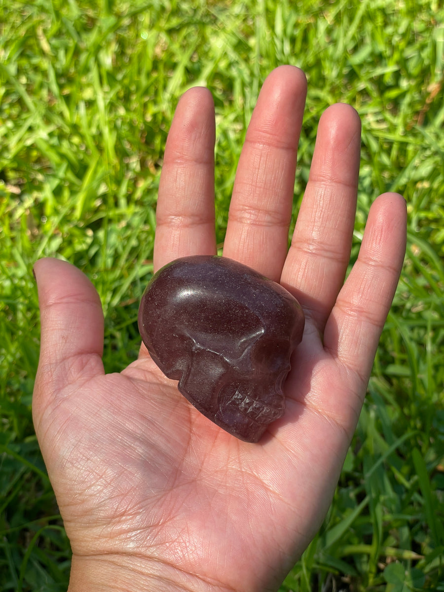 Strawberry Quartz Crystal skull