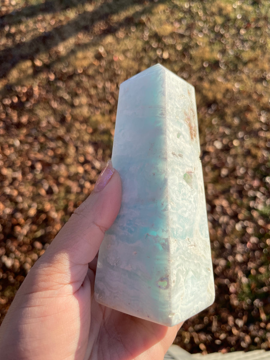 Caribbean calcite tower 4.7” tall