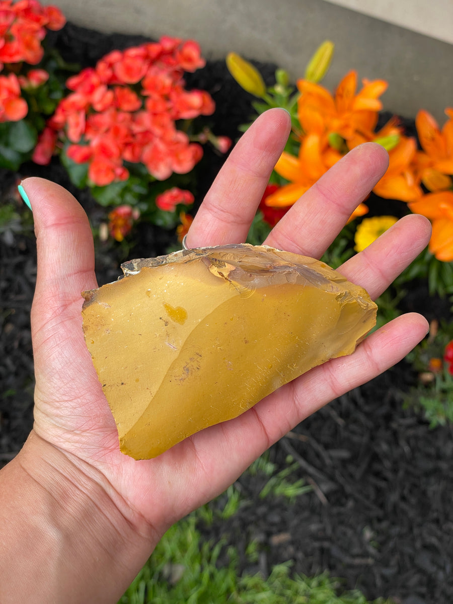 Raw mookaite chunk mostly yellow