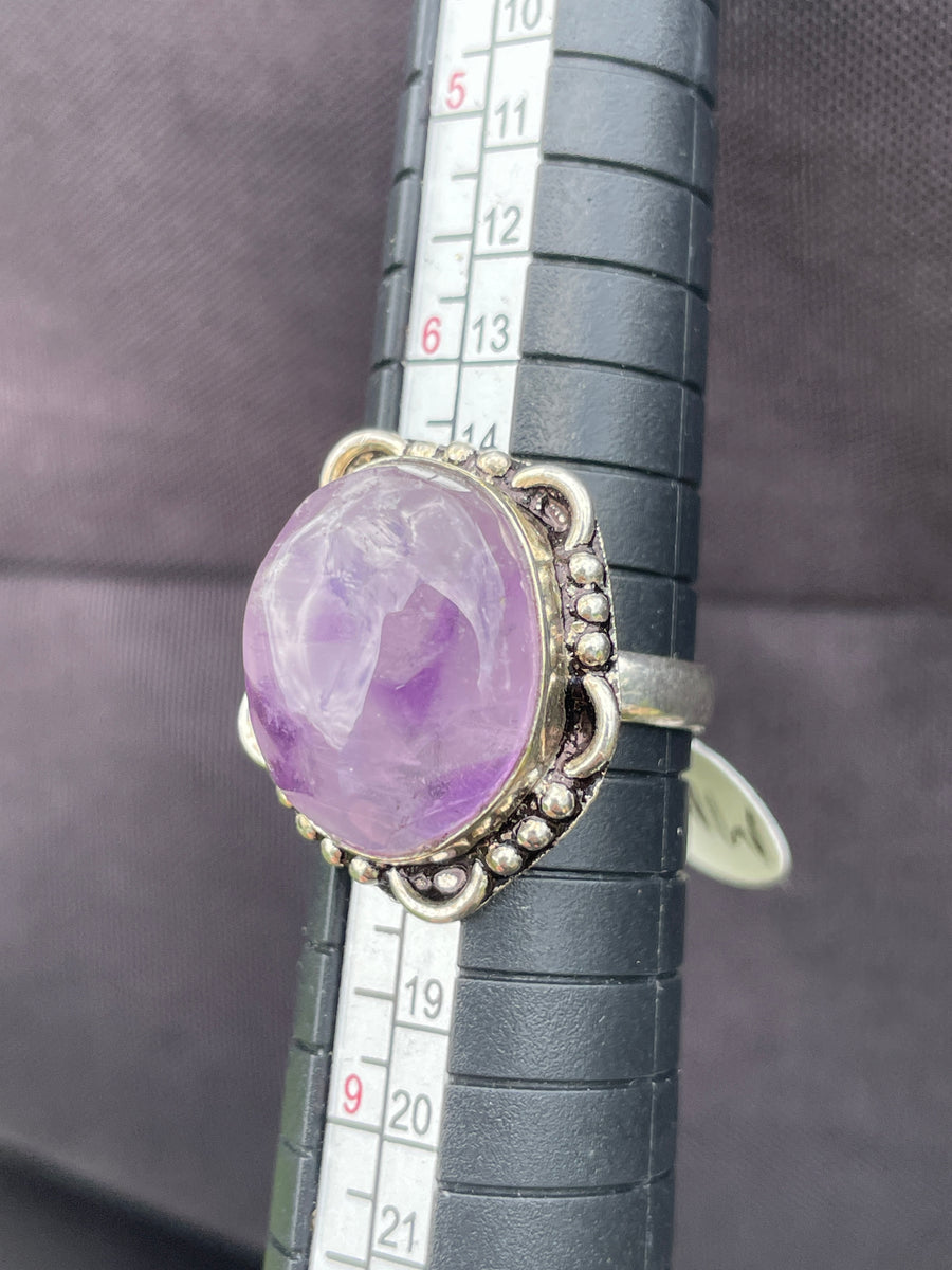 Purple fluorite ring size 7