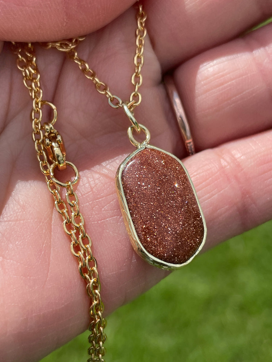 Goldstone necklace hypoallergenic