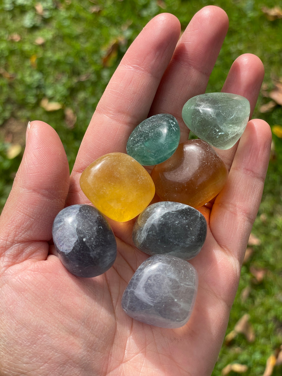 Fluorite colorful tumbles