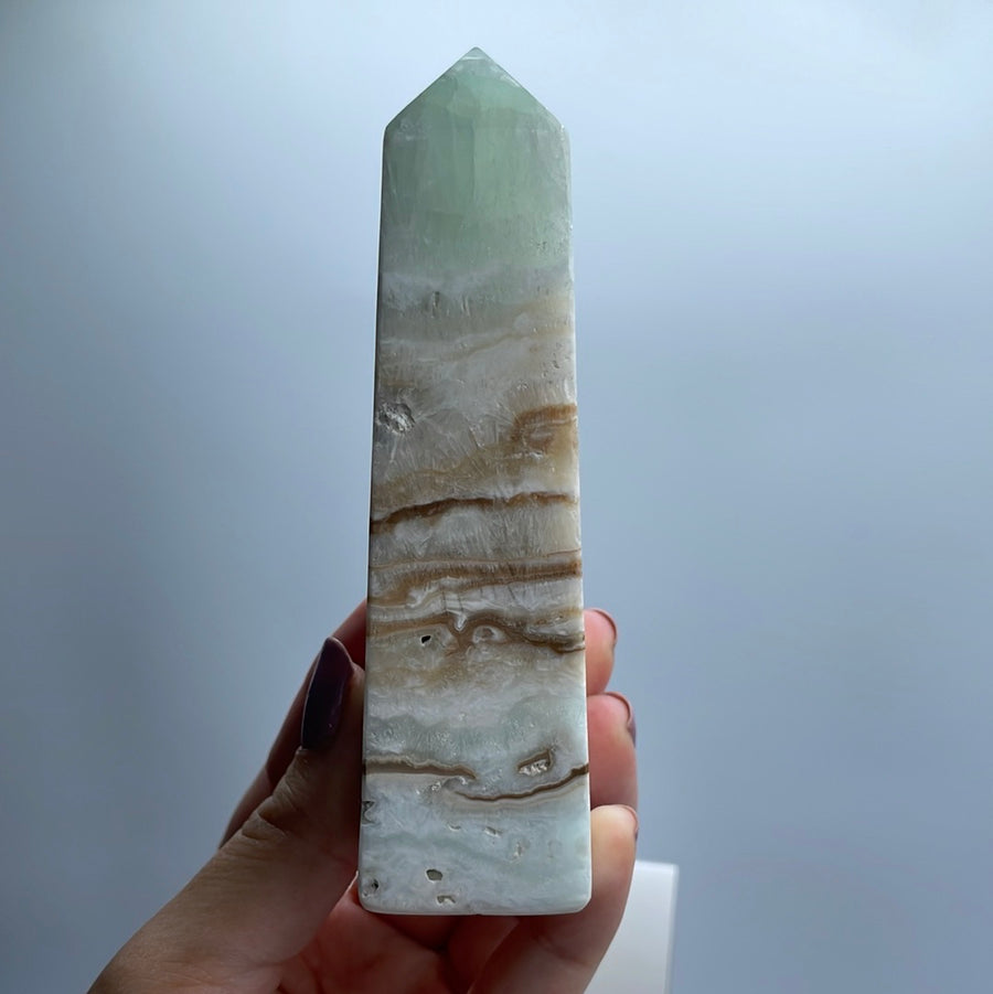 Caribbean calcite tower 4.4” tall