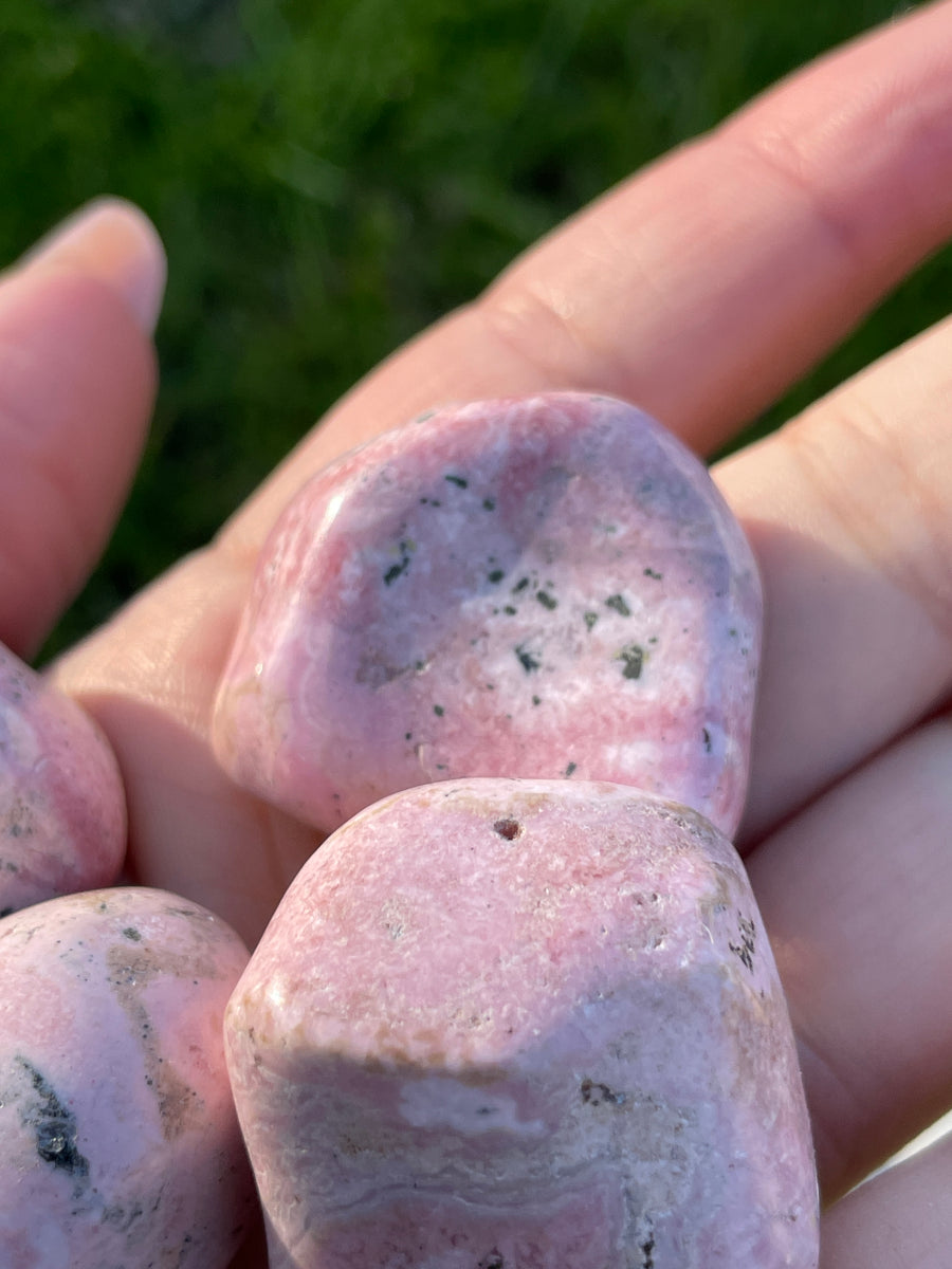 Rhodonite tumbles