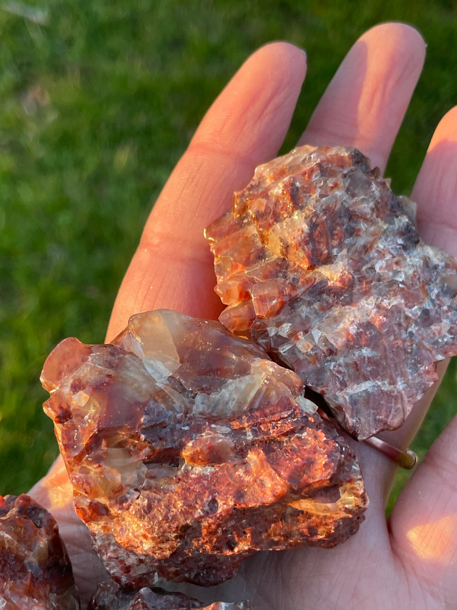 Red Calcite raw