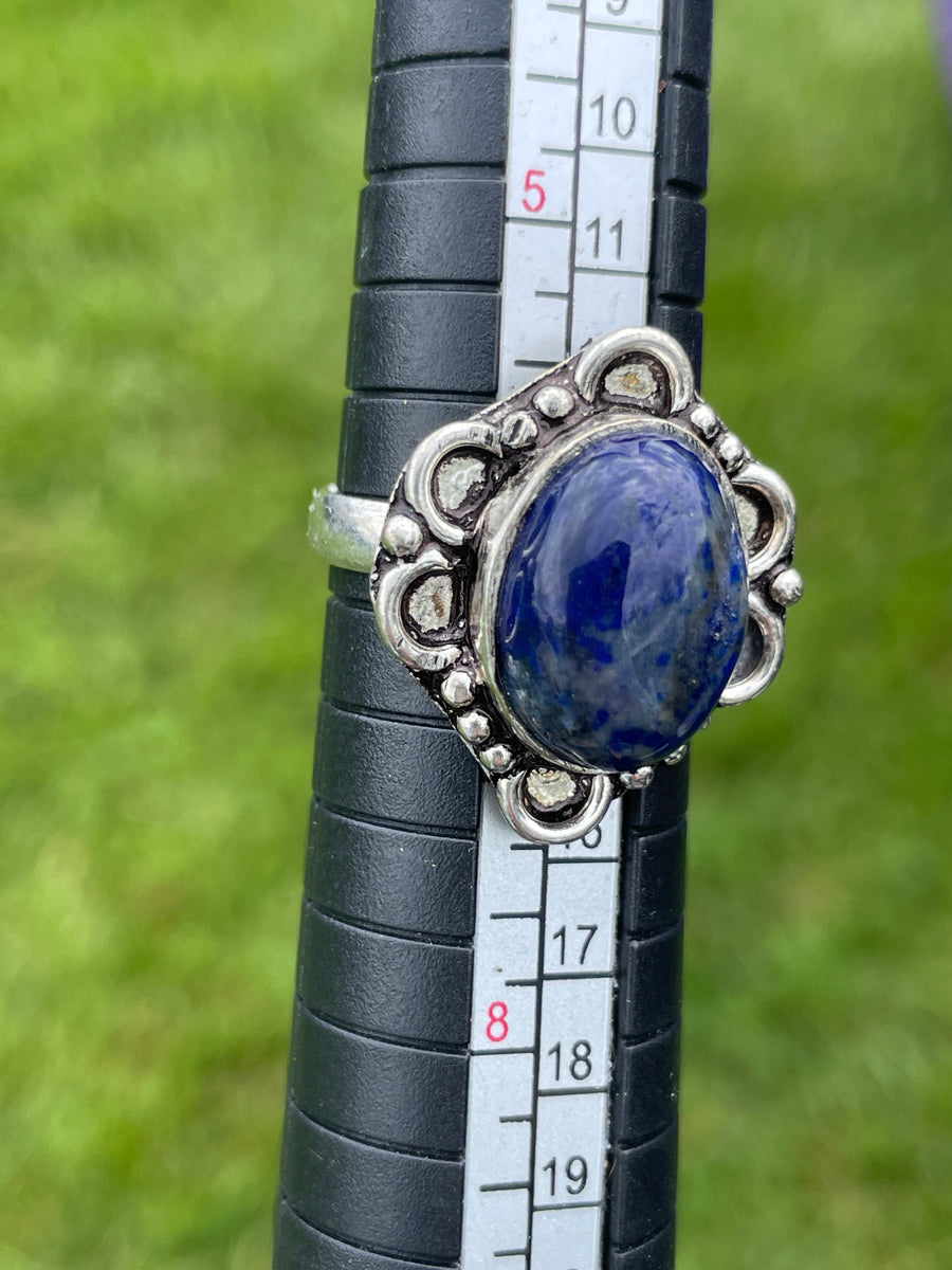 Lapis lazuli 925 silver ring size 6