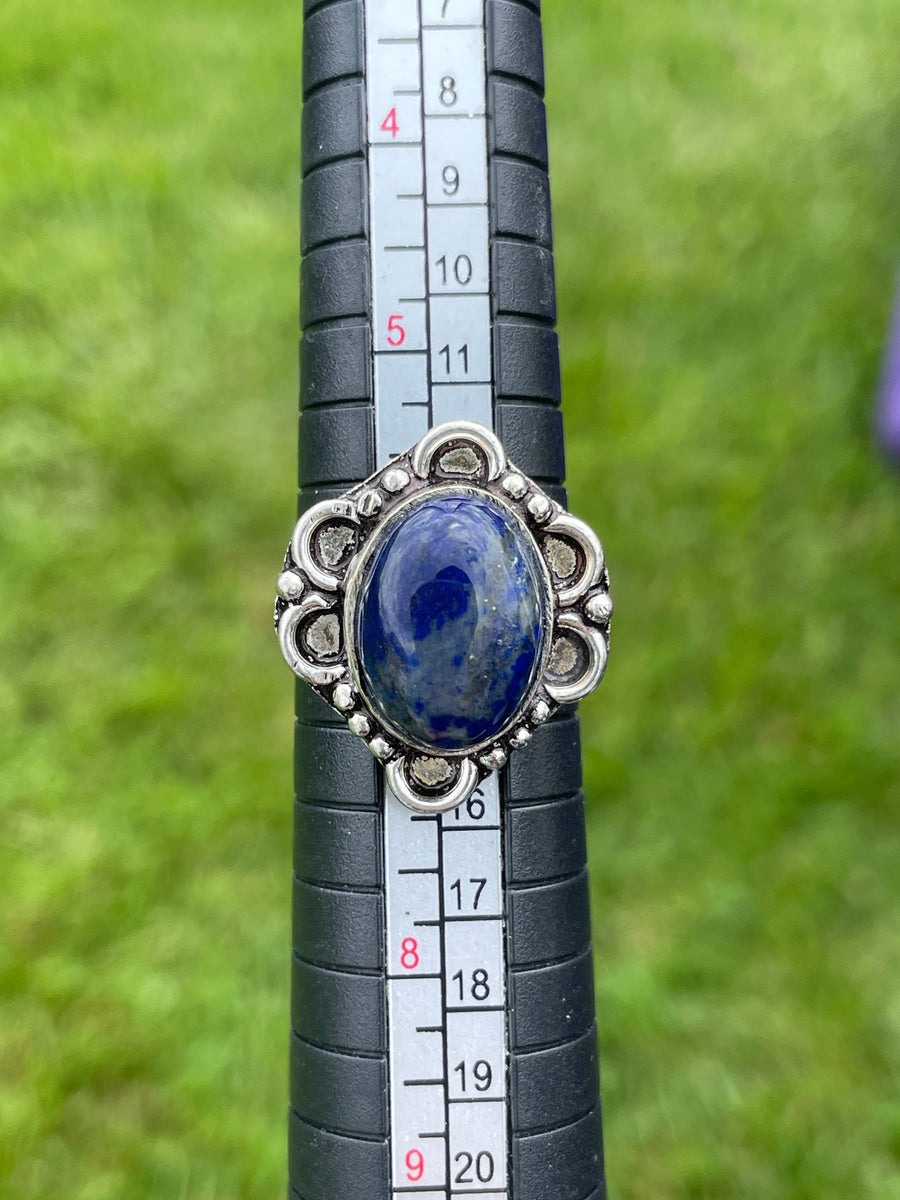 Lapis lazuli 925 silver ring size 6