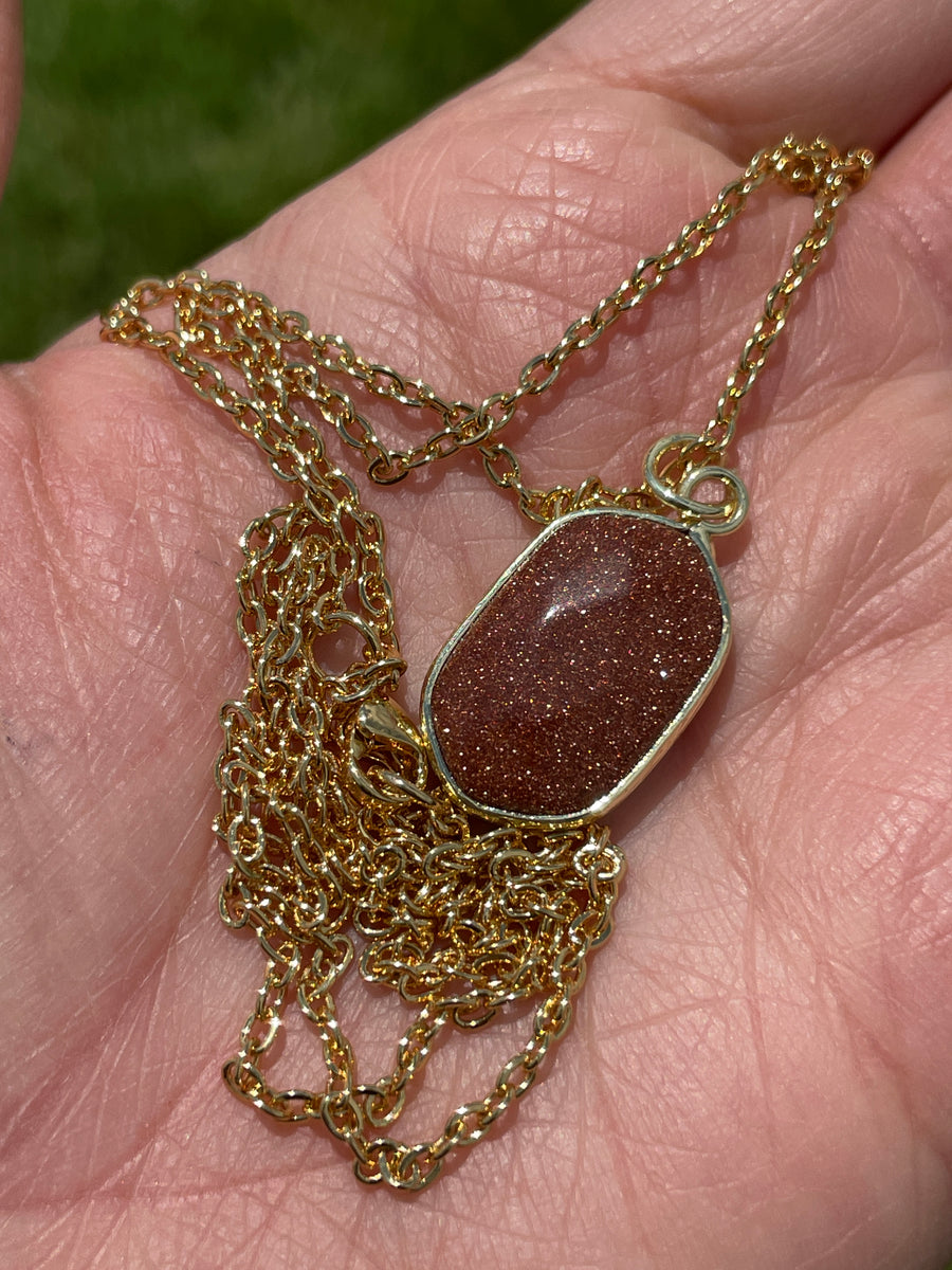 Goldstone necklace hypoallergenic