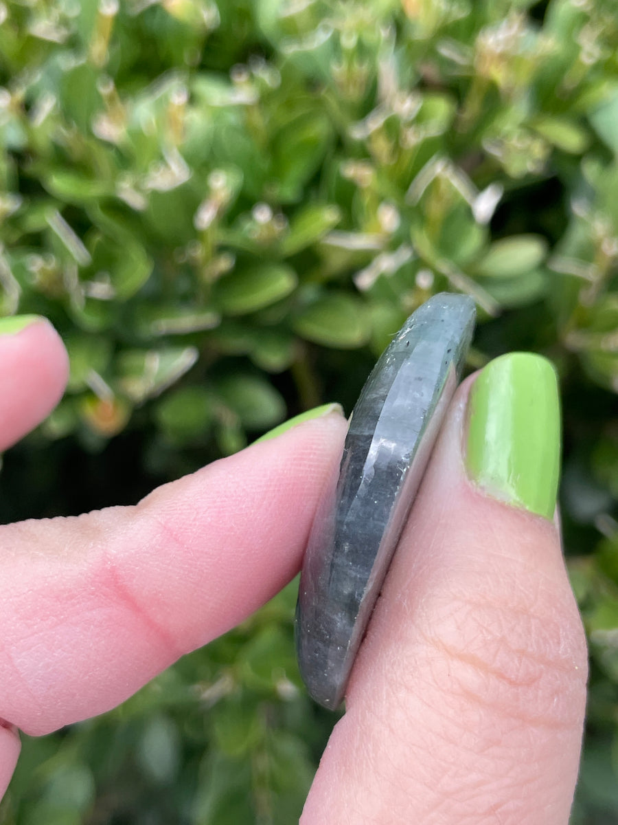 Labradorite cabochon worry stone