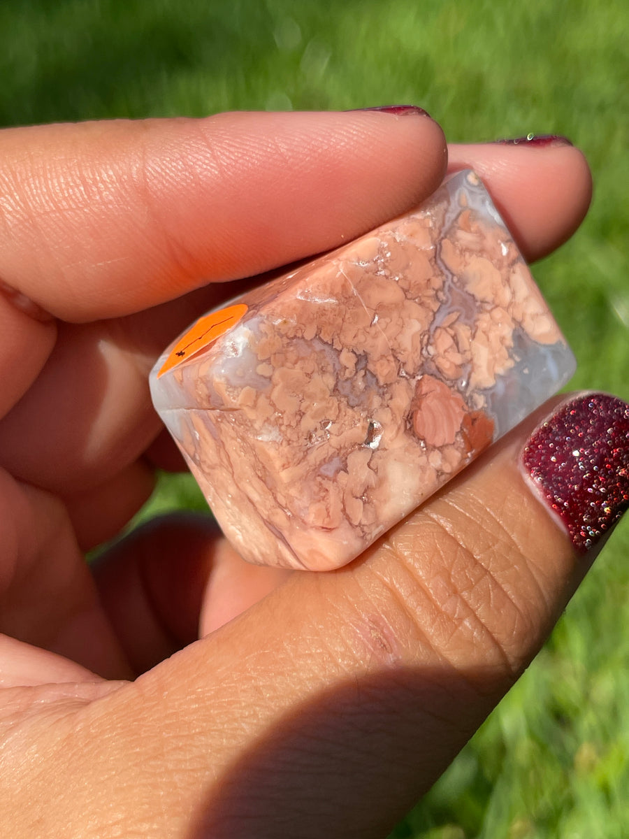 Pink petal Flower Agate free form