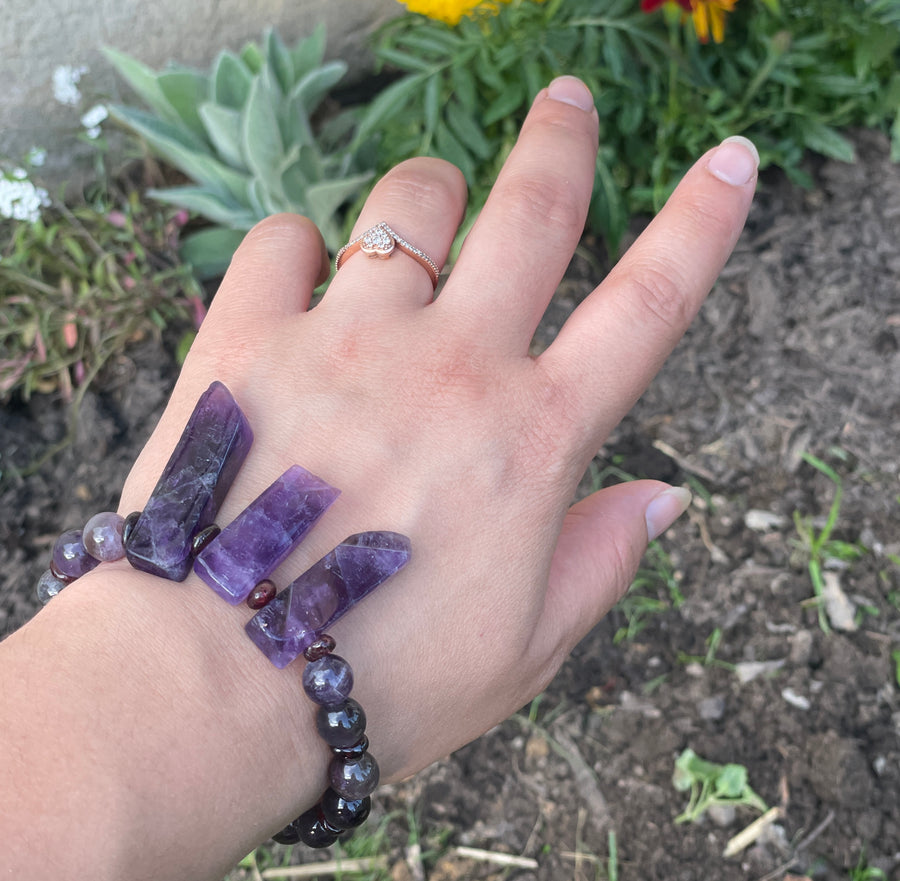 Amethyst and Garnet bracelet