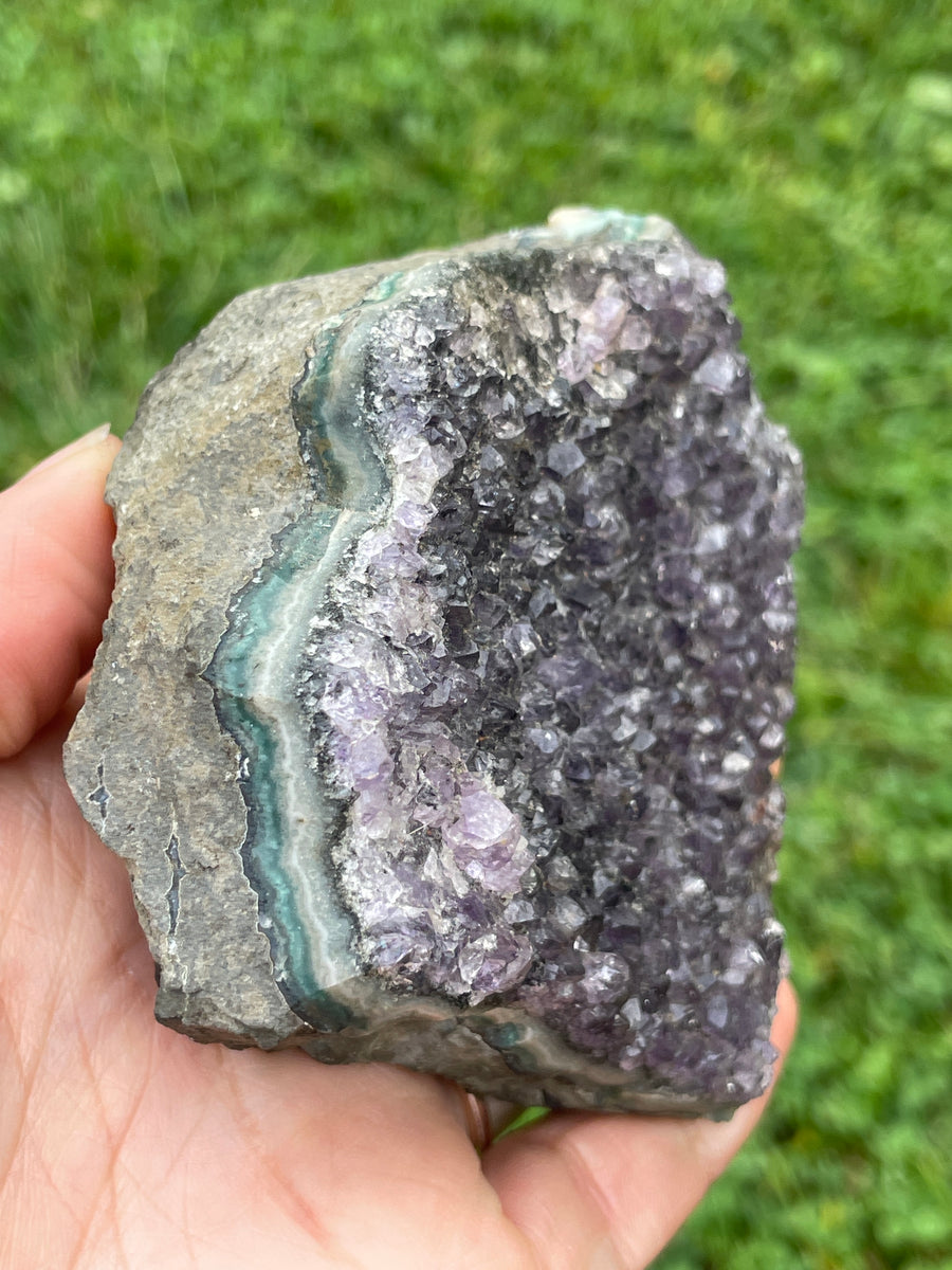 Raw Amethyst druzy specimen beautiful purple