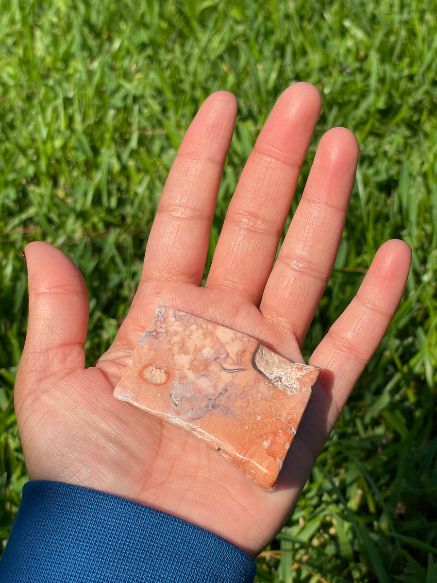 Pink petal Flower Agate free form