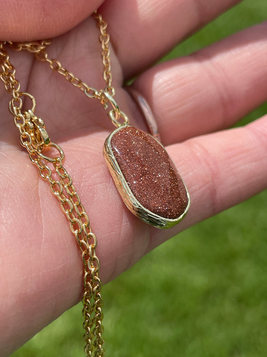 Goldstone necklace hypoallergenic