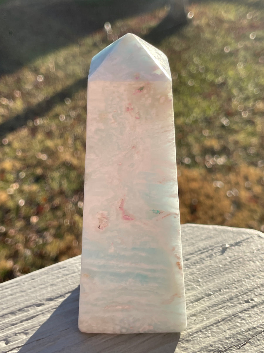 Caribbean calcite tower 4.7” tall