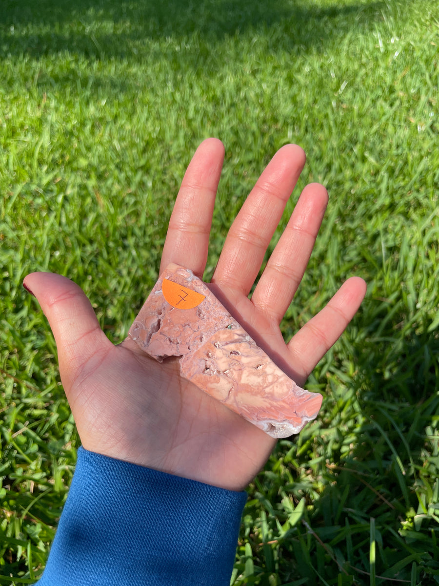 Pink petal Flower Agate free form