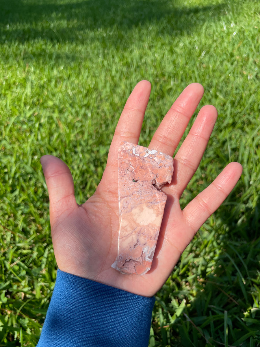 Pink petal Flower Agate free form