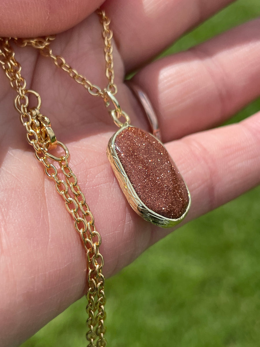 Goldstone necklace hypoallergenic