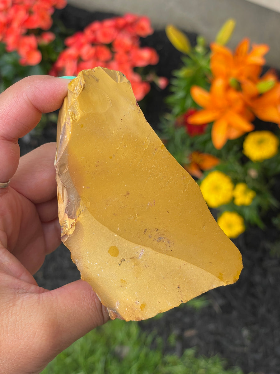 Raw mookaite chunk mostly yellow