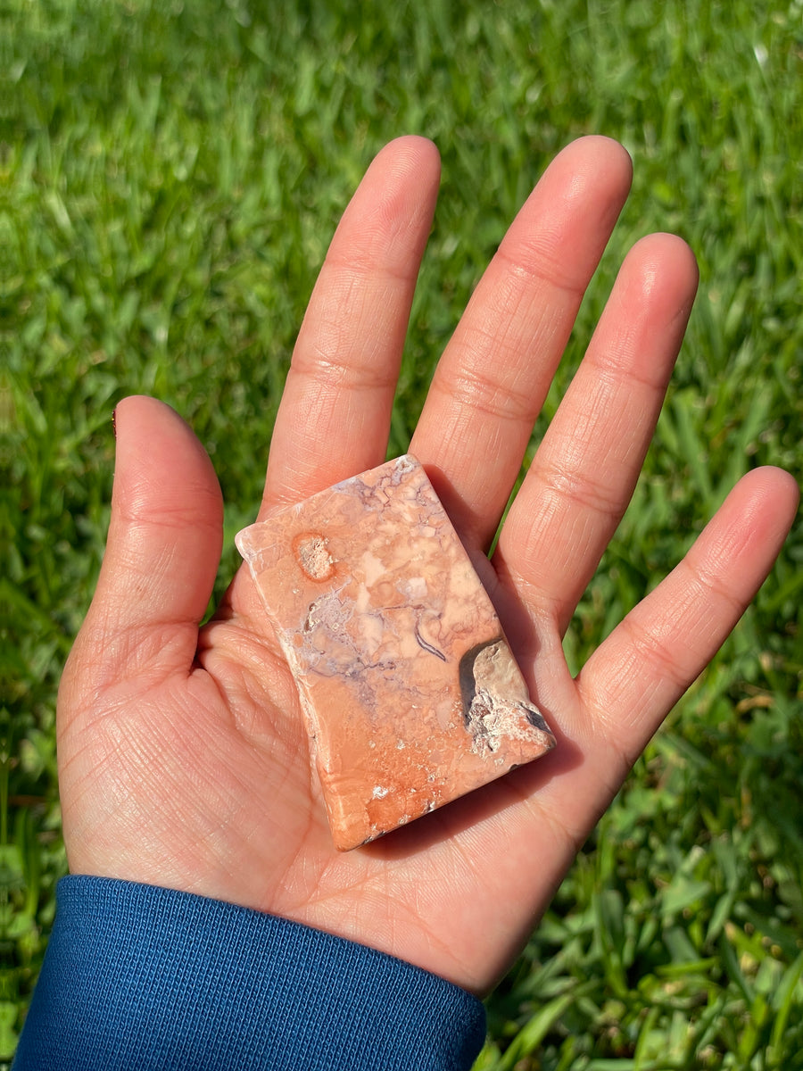 Pink petal Flower Agate free form