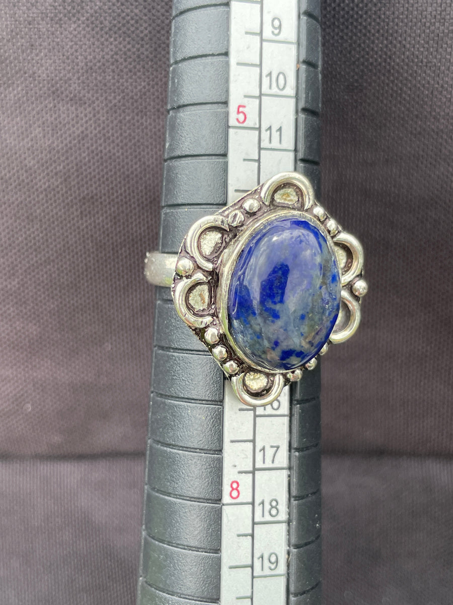 Lapis lazuli 925 silver ring size 6