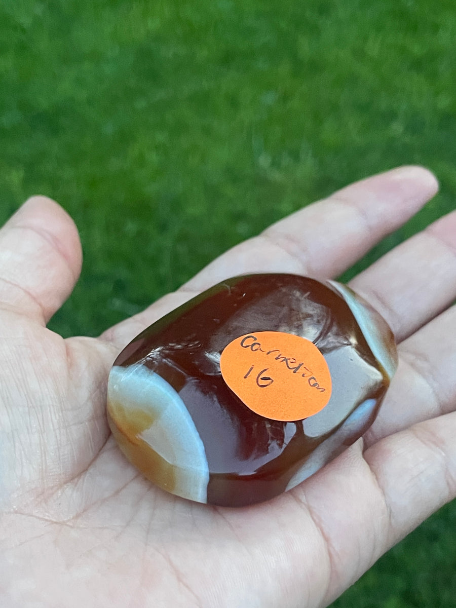 High Quality Carnelian Palm stone